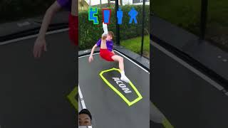 jumping into impossible SHAPES 2 #challenge #trampoline #frontflip