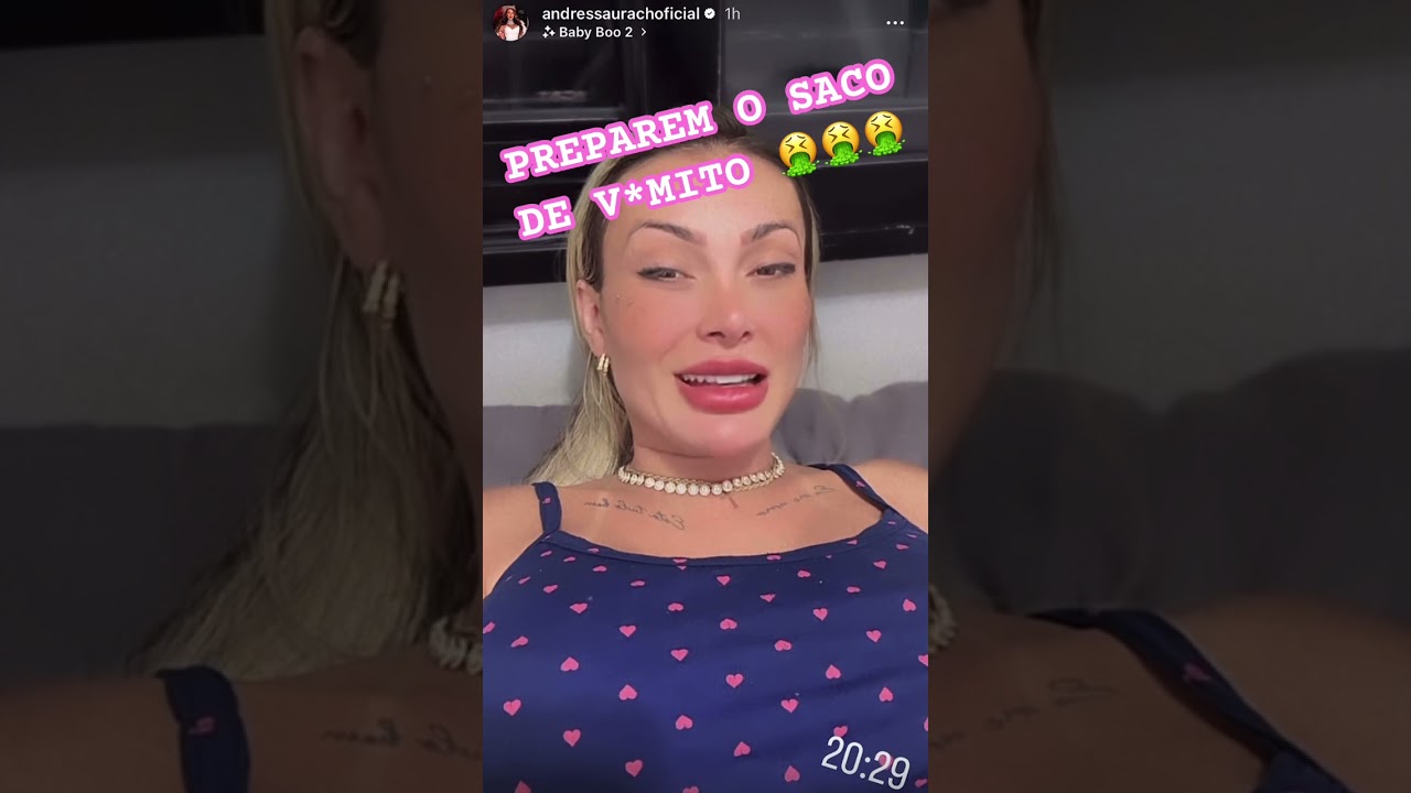 ⁣ANDRESSA URACH AVISA QUE GRAVAÇÃO DE HOJE FOI A PIOR COISA QUE JÁ FEZ. PREPAREM O ESTÔMAGO 🤮