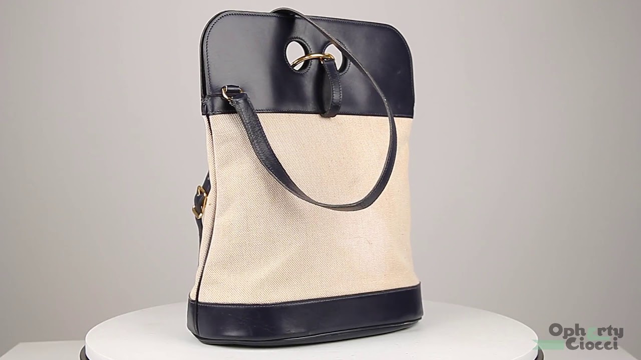 hermes vintage canvas bag