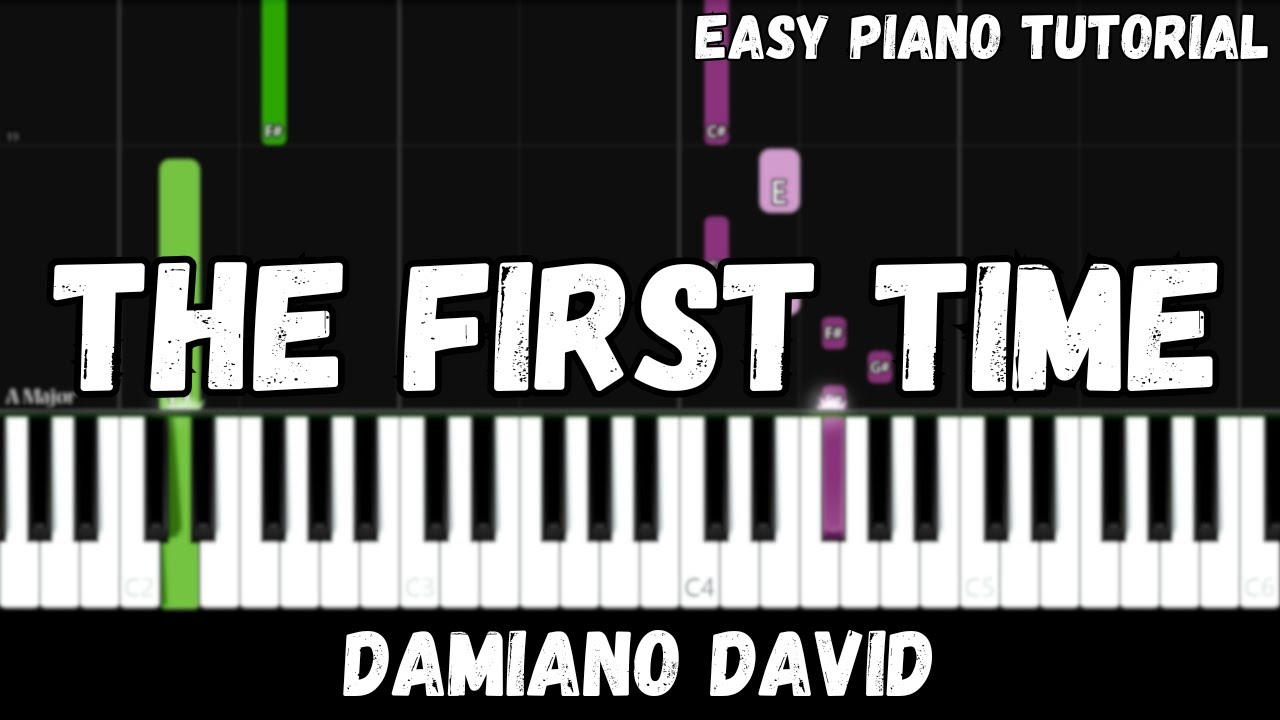 Damiano David - The First Time (Easy Piano Tutorial)