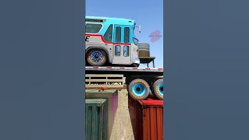 Truck Tow Trailers vs Gap Containers #short #beamng #beamngdrive #trucksvs