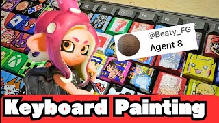 AGENT 8 (SPLATOON 2) on a key 🩷 #artwork #satisfying #customkeyboard