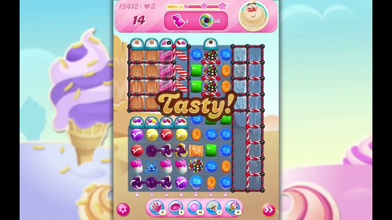 Candy Crush Saga Level 15412 - YouTube