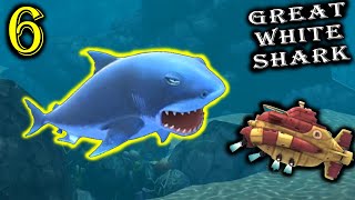 Hungry Shark Evolution Gameplay Walkthrough Part 6 - GREAT WHITE SHARK    ( Android / iOS ) screenshot 2