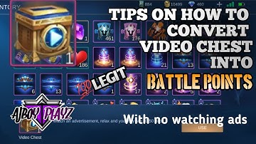 How to easily convert Video Chest into Battle points |MLBB TIPS