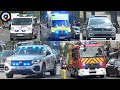 Paris  services de secours grosse compilation police pompiers bspp et ambulances en urgence