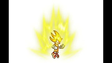 Super Sonic powers up Pivot Sprite test animation