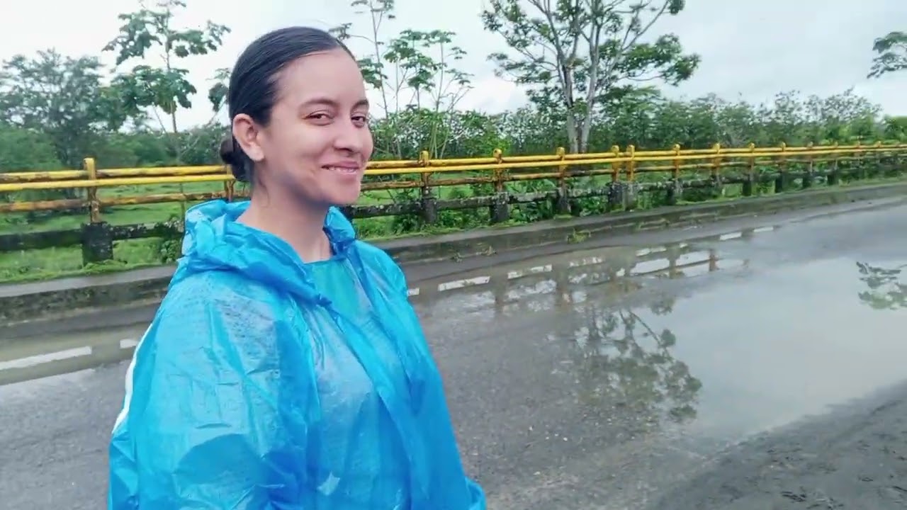Pescando debajo de lluvia