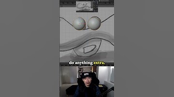 Create eye using uv sphere for low poly 3d game character in Blender - 1.4: The Nosestache Guy