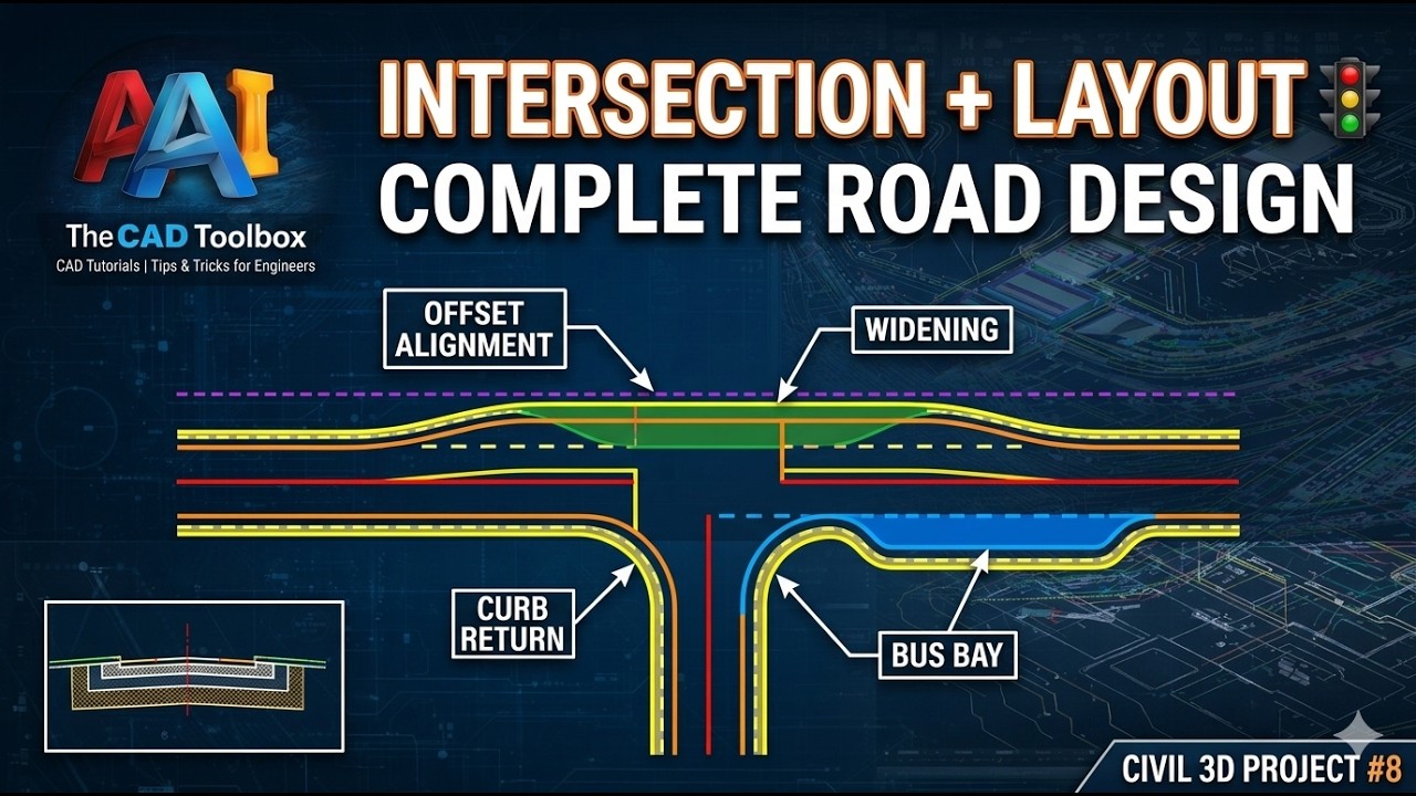 Intersection & Road Layout Design in Civil 3D | Offset Alignments ...