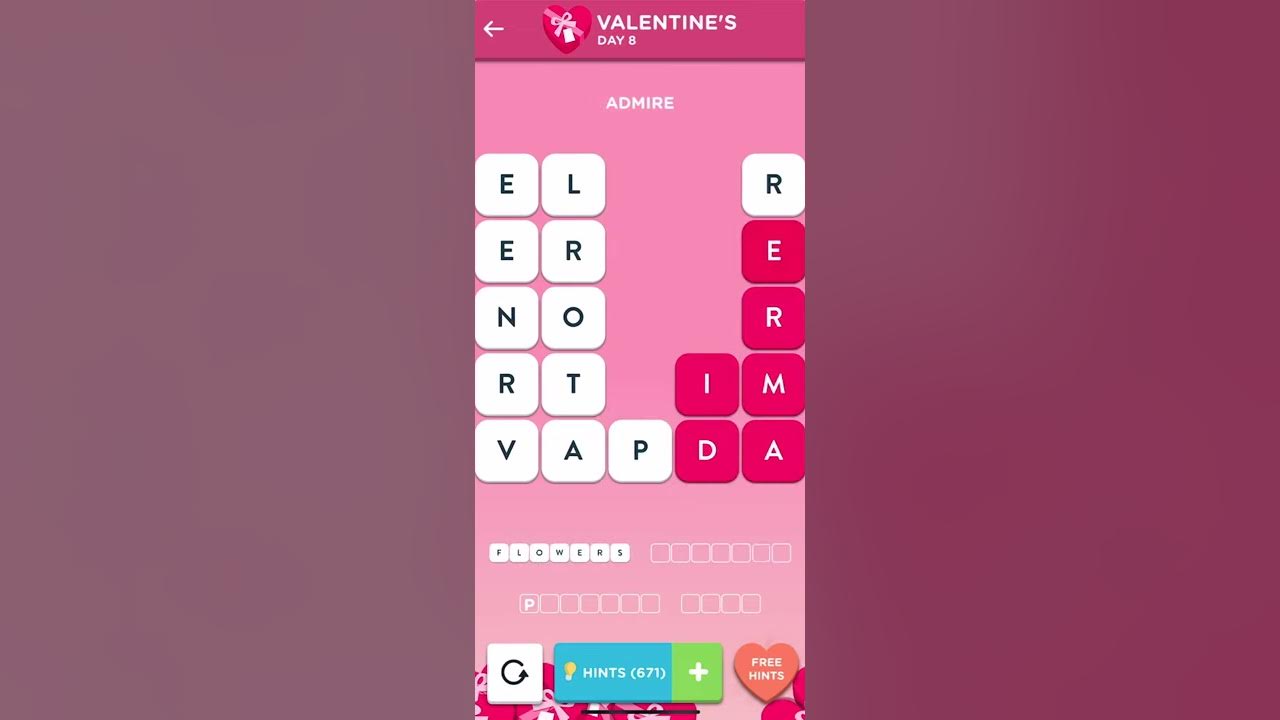 Wordbrain 2 Valentines Event DAY 8 [iOS/Android] Wordbrain 2 Answers