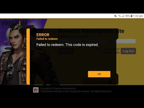 Failed To Redeem This Code Is Expired | Free Fire Redeem Code Error Problem | Redeem Code Problem FF