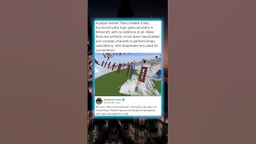 A player named 13ioc created a fully functional water logic gate calculator in Minecraft, with no