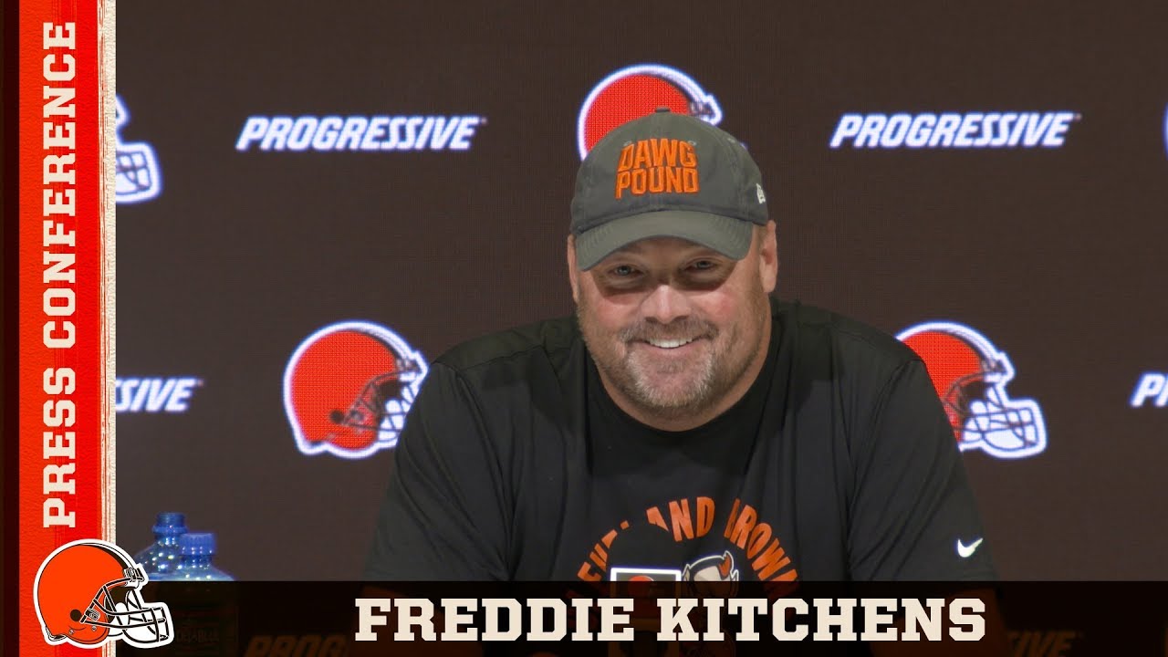 Freddie Kitchens Talks Improved O Line Nick Chubb S Touches And More Press Conference