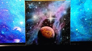 Planet Acrylic nebula galaxy painting airbrush and artist brushes