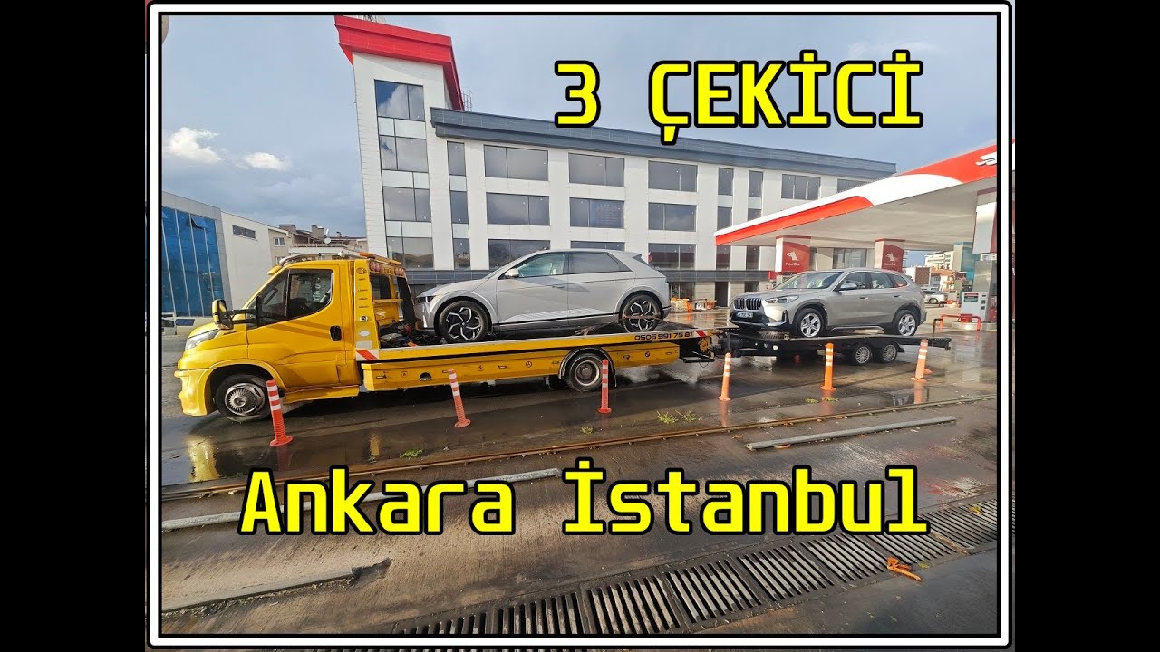 Ankara İstanbul 3 Çekici 6 Araç Yağmura Yakalandık