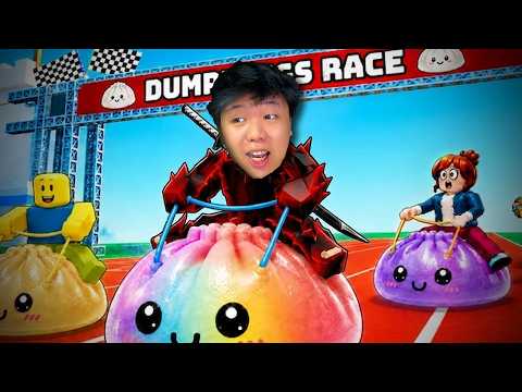 AKU MAIN ROBLOX DUMPLING SQUISHY RACE!! 😂😂