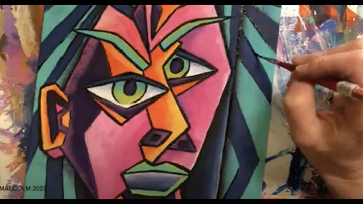 Acrylic Painting Art Class: Cubism Self Portrait