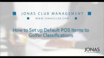 Tee Time Management - How to Set POS Items to Golfer Classifications