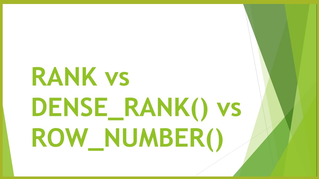 📊 RANK(), DENSE_RANK(), and ROW_NUMBER() in SQL Explained - YouTube