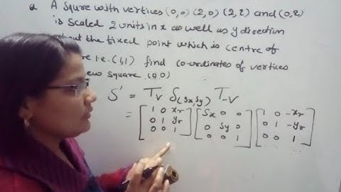 Numerical on Composite Transformation in Computer Graphics in Hindi   Lec-37