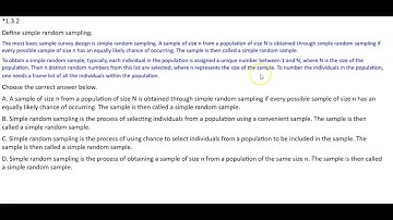 Math 14 RA *1.3.2 Define Simple Random Sampling