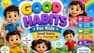Good Habits for Kids 🪥📚 | Brush, Read & Stay Healthy! | Kids Learning Video 🌈