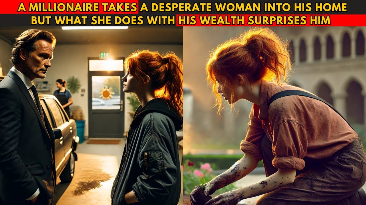 A MILLIONAIRE TAKES A DESPERATE WOMAN INTO HIS HOME, BUT WHAT SHE DOES