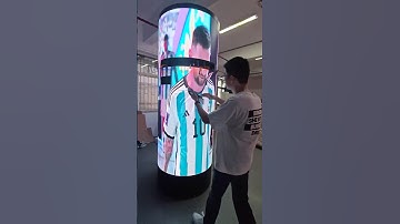 Where would you like to use such a flexible LED screen?#flexibledisplay #ledscreen #messi #yuchip