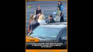 Le couple Zelensky avec Brigitte Macron et Sébastien Lecornu pour le défilé du 14 juillet.