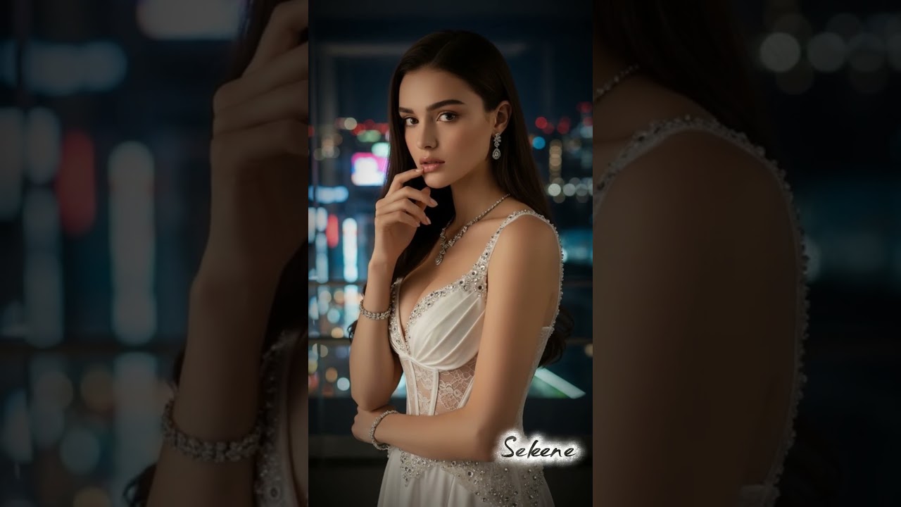 Men Can’t Look Away — Stunning Model in a Luxury White Evening Gown ✨