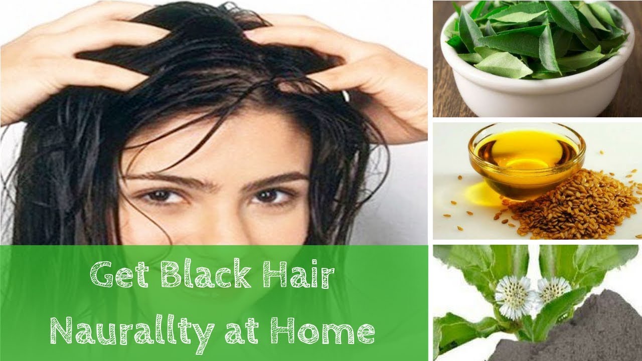 How to Get Black Hair Naturally at Home - YouTube