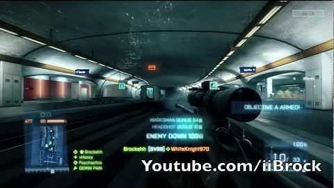 Battlefield 3  No Scope Across The Map! -iiBrock