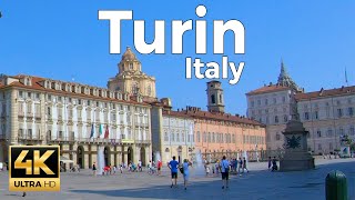 Turin, Italy Walking Tour (4k Ultra HD 60fps) – With Captions