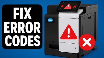 How To FIX Error Codes in Konica Minolta Printer
