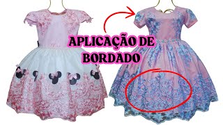 🌸COMO CORTAR BORDADO DE RENDA COM FERRO DE SOLDA OU TESOURA PARA APLICAÇÃO EM VESTIDO