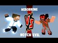 Monster School PART 4: HEROBRINE VS NOTCH EVIL -Minecraft Animation Story