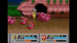 Alien Storm Sega Genesis The Duel Unlocked Hack 1+1P&2P Easy&Easy Longplay