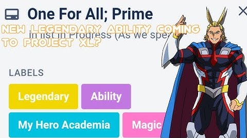 New upcoming legendary ability coming to Project XL?