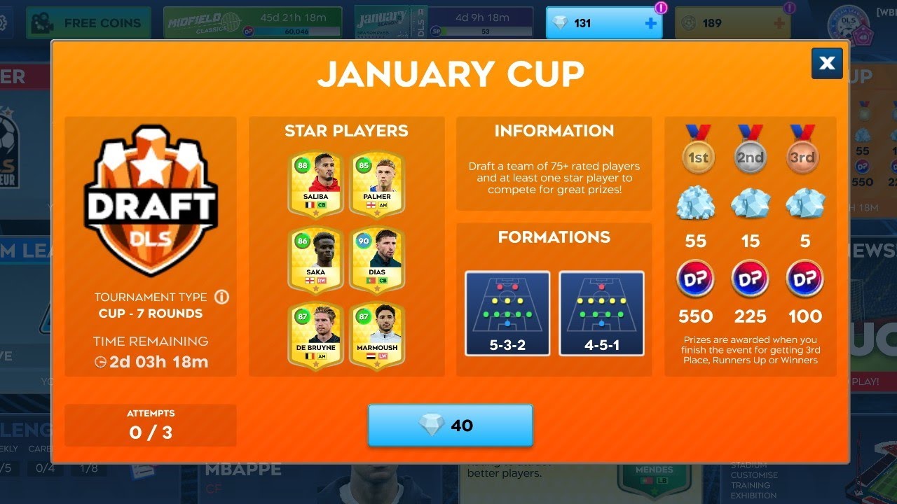 DLS 26 DREAM DRAFT YANVAR OYINI ENG ZOʻR TARKIBI?