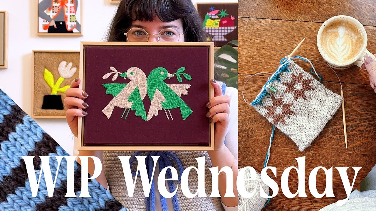 WIP Wednesday ✿ Win My Chainstitch Artwork! ✿ Quilt Block Scarf