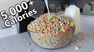 GIANT Bowl of Lucky Charms CHALLENGE (5,000+ Calories)