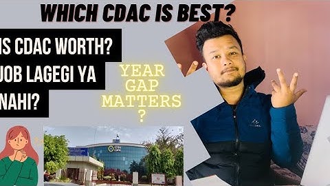 Cdac || which cdac is best|| placements|| year gap? 2023|| new channel | @cdacnoida271