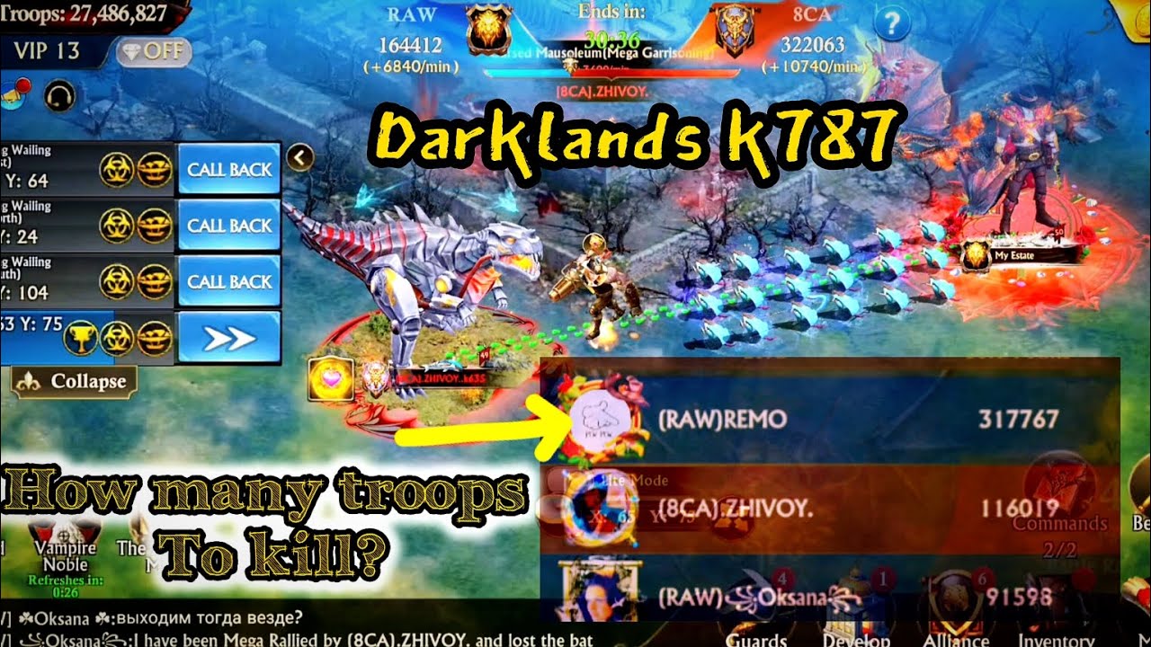 Darklands RAW k787 | F2P REMO | Guns of glory GOG 