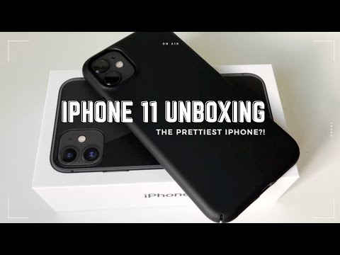 iPhone 11 (black) UNBOXING + accessories | upgrade from iPhone 8