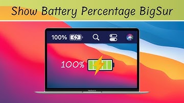 How to show Battery percentage in macOS Big Sur Menubar- Display or enable Battery Percentage BigSur