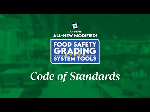 DOST-FNRI Food Safety Grading System Tools Code of Standards COS