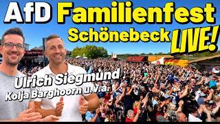 LIVE ❗️ AfD Familienfest Schönebeck 🇩🇪 Ulrich Siegmund &amp; Kolja Barghoorn uva. ESN FPÖ 1. Mai Teil 2