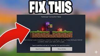 Fix Multiplayer Connection Failed in MINECRAFT | UnfavAin | MCPE 🔥