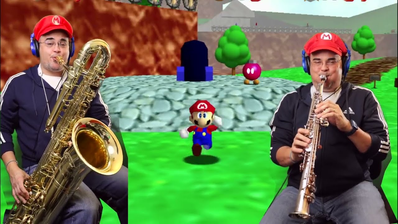 Super Mario 64 Bob-Omb Battlefield theme: Bass & Soprano Sax Duet Cover